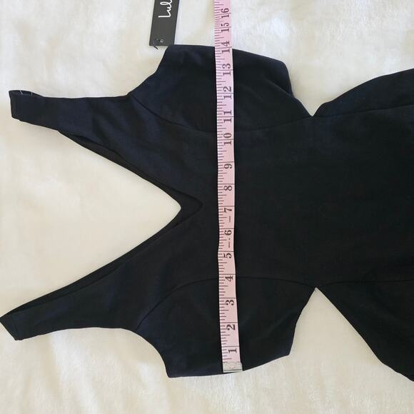 NWT Lulus Black Cutout Backless Bodysuit- Size S, Made in USA New with tags - Picture 5 of 7